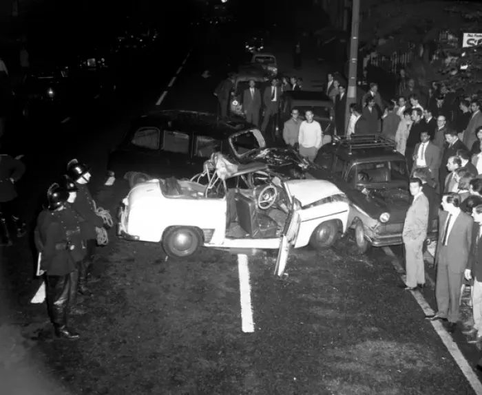 Framed Print : LCC-LFB Car crash, SW London Framed Print : LCC-LFB Car crash, SW London