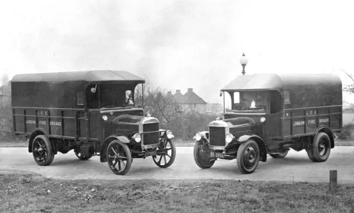 Framed Print : LCC-LFB two Dennis tenders Framed Print : LCC-LFB two Dennis tenders