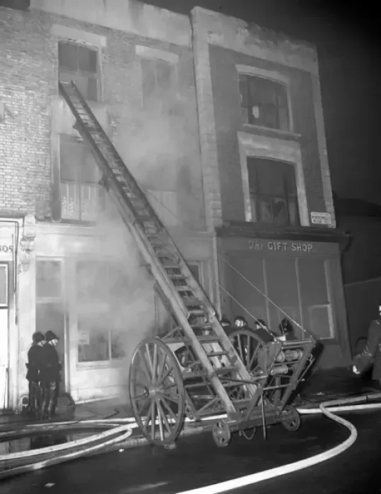 Framed Print : LCC-LFB Fire in Portobello Road, West London Framed Print : LCC-LFB Fire in Portobello Road, West London