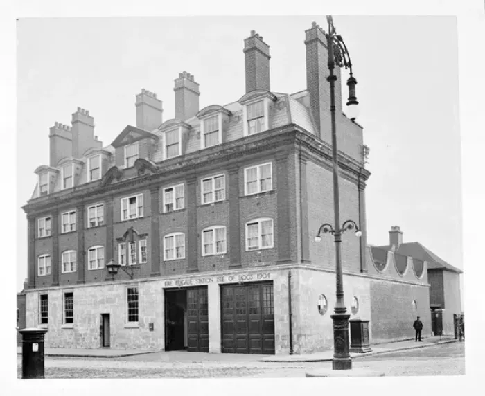 Framed Print : LCC-LFB Isle of Dogs fire station, East London Framed Print : LCC-LFB Isle of Dogs fire station, East London