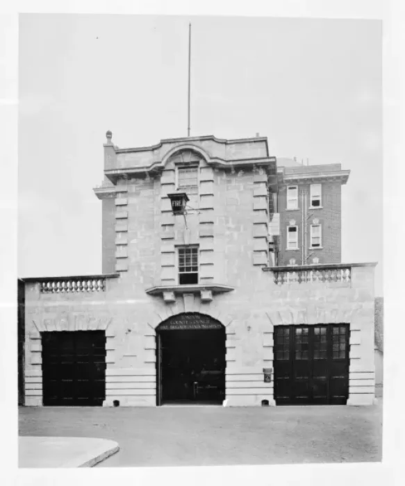 Framed Print : LCC-LFB Kensington fire station Framed Print : LCC-LFB Kensington fire station