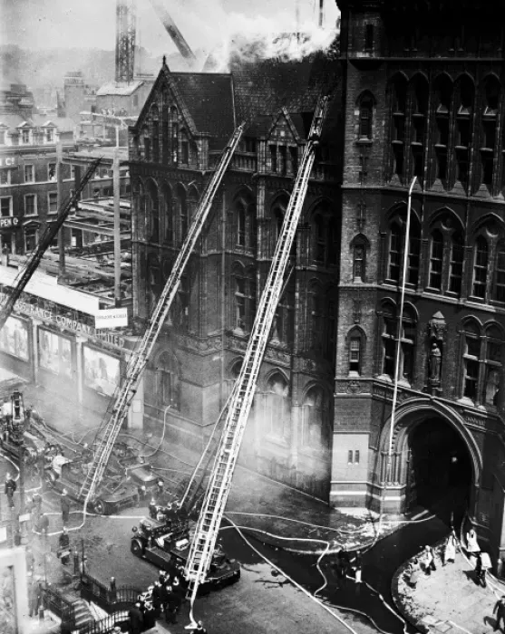 Framed Print : LCC-LFB Major fire at Prudential Insurance Building Framed Print : LCC-LFB Major fire at Prudential Insurance Building