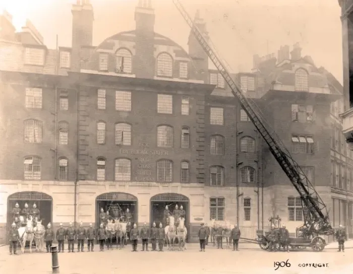 Framed Print : LCC-LFB Red Cross Street fire station, City of London Framed Print : LCC-LFB Red Cross Street fire station, City of London