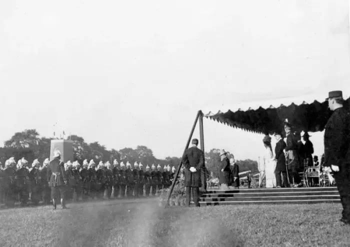 Framed Print : LCC-LFB Royal Review in Hyde Park by Edward VII Framed Print : LCC-LFB Royal Review in Hyde Park by Edward VII