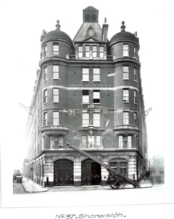 Framed Print : LCC-LFB Shoreditch fire station, near Old Street Framed Print : LCC-LFB Shoreditch fire station, near Old Street