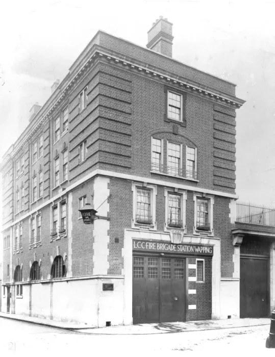 Framed Print : LCC-LFB Wapping fire station, East London Framed Print : LCC-LFB Wapping fire station, East London