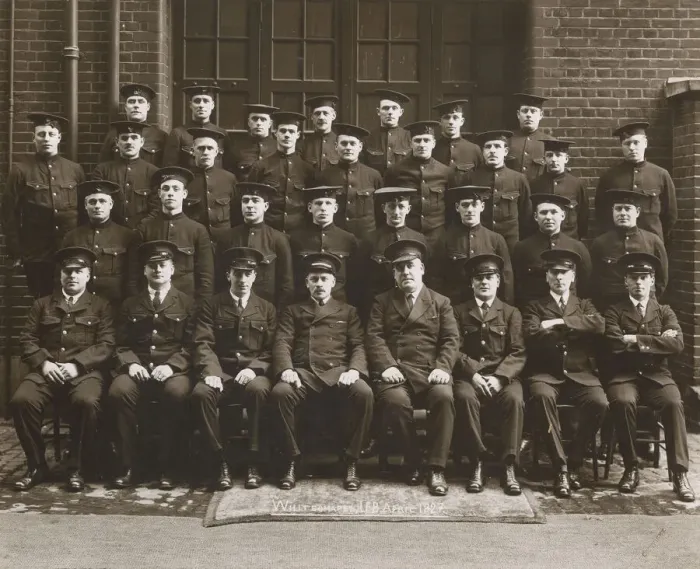 Framed Print : LCC-LFB Whitechapel Fire Station firemen Framed Print : LCC-LFB Whitechapel Fire Station firemen