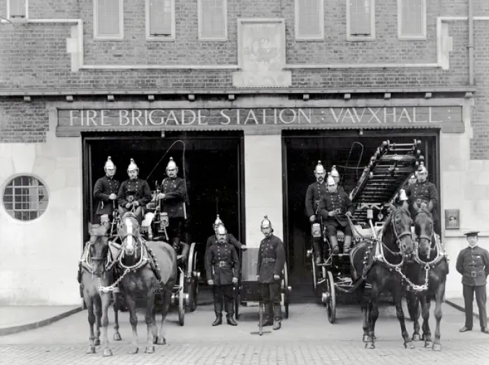 Framed Print : LCC-MFB Vauxhall fire station, Lambeth Framed Print : LCC-MFB Vauxhall fire station, Lambeth