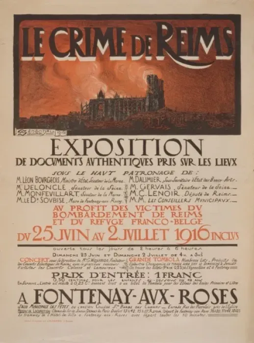 Framed Print : Le crime de Reims. Exposition... au profit des victimes d Framed Print : Le crime de Reims. Exposition... au profit des victimes d