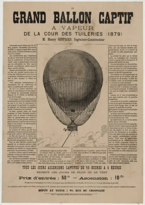 Framed Print : Le grand ballon captif a vapeur de la cour des Tuileries (18 Framed Print : Le grand ballon captif a vapeur de la cour des Tuileries (18