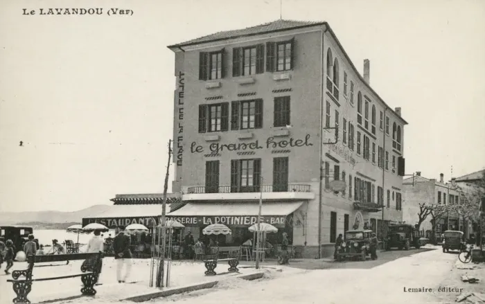 Framed Print : Le Grand Hotel at Le Lavandou in the Var Department in the Provence-Alpes-Cote d Azur Framed Print : Le Grand Hotel at Le Lavandou in the Var Department in the Provence-Alpes-Cote d Azur