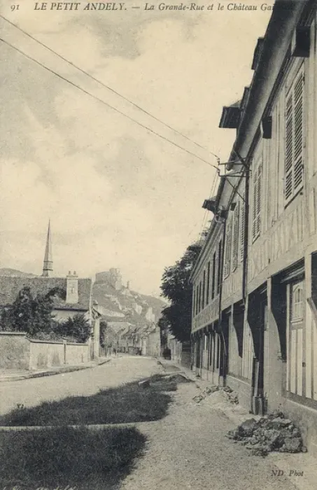 Framed Print : Le Petit Andely, France - La Grande Rue - Chateau Gaillard Framed Print : Le Petit Andely, France - La Grande Rue - Chateau Gaillard