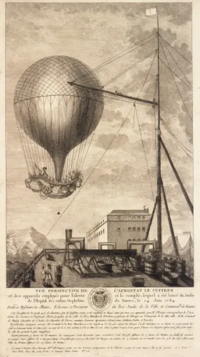 Framed Print : Le Suffren balloon ascent, Nantes Framed Print : Le Suffren balloon ascent, Nantes