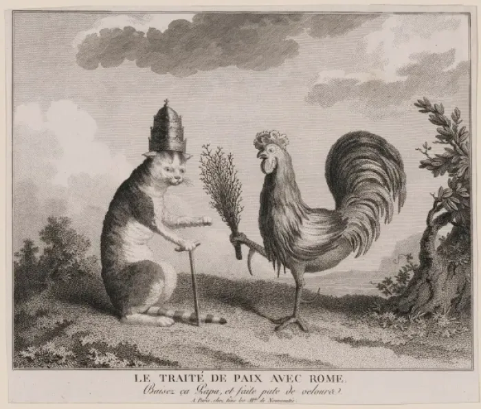 Framed Print : Le traite de paix avec Rome - baisez ca papa, et faite pate Framed Print : Le traite de paix avec Rome - baisez ca papa, et faite pate