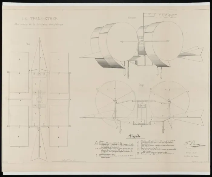 Framed Print : Le trans-ether, aero-moteur de la navigation atmospherique Framed Print : Le trans-ether, aero-moteur de la navigation atmospherique