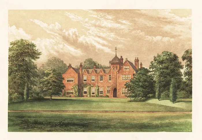 Framed Print : Lea Manor, Lincolnshire, England Framed Print : Lea Manor, Lincolnshire, England