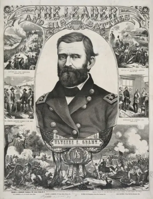 Framed Print : The leader and his battles - Ulysses S. Grant, Lieutenant-Ge Framed Print : The leader and his battles - Ulysses S. Grant, Lieutenant-Ge