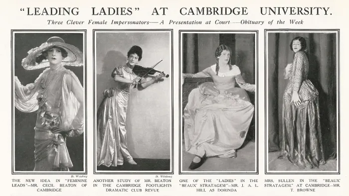 Framed Print : Leading Ladies at Cambridge University - Three Clever female impersonators - the new idea in Feminine Leads (from left to right) Framed Print : Leading Ladies at Cambridge University - Three Clever female impersonators - the new idea in Feminine Leads (from left to right)