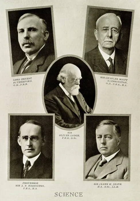Framed Print : Leading scientists during the reign of King George V Framed Print : Leading scientists during the reign of King George V