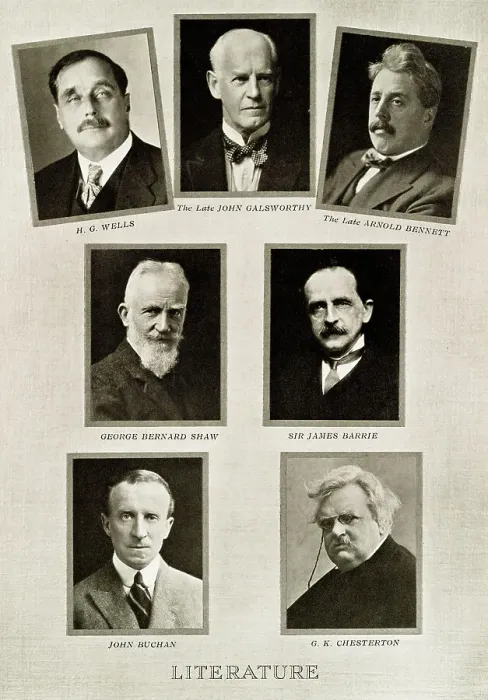 Framed Print : Leading writers during the reign of King George V Framed Print : Leading writers during the reign of King George V