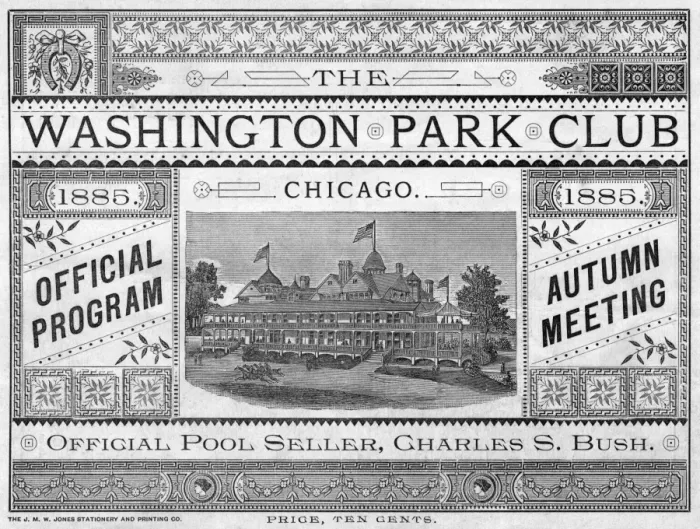 Framed Print : Leaflet cover design, Washington Park Club, Chicago