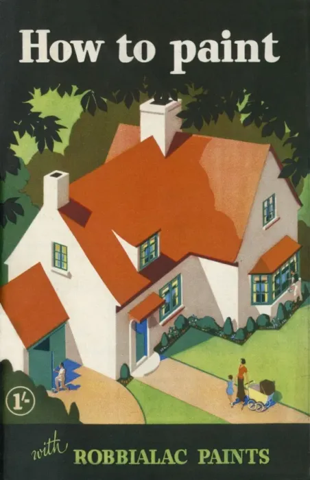 Framed Print : Leaflet design, How to paint with Robbialac Paints Framed Print : Leaflet design, How to paint with Robbialac Paints