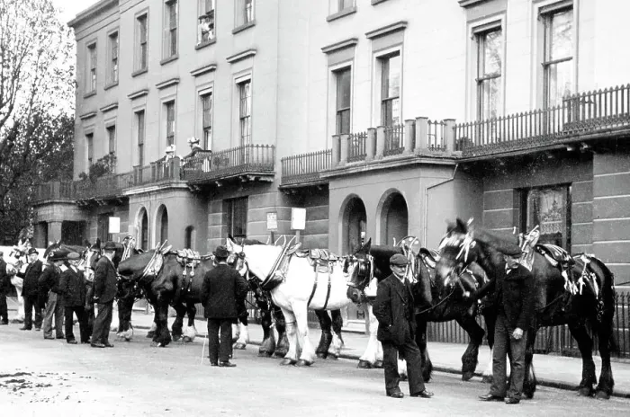 Framed Print : Leamington Spa Corporation Carthorse Parade early 1900s Framed Print : Leamington Spa Corporation Carthorse Parade early 1900s