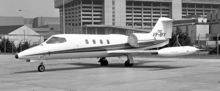 Framed Print : Learjet 35 VR-BFX