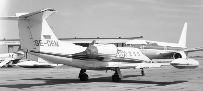 Framed Print : Learjet 35A SE-DEM Framed Print : Learjet 35A SE-DEM