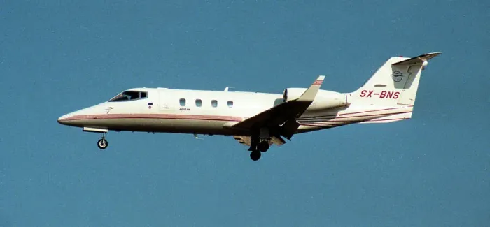 Framed Print : Learjet 55 SX-BNS Framed Print : Learjet 55 SX-BNS