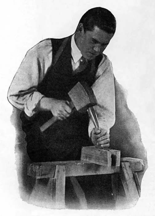 Framed Print : Learning carpentry at St Dunstan s Framed Print : Learning carpentry at St Dunstan s
