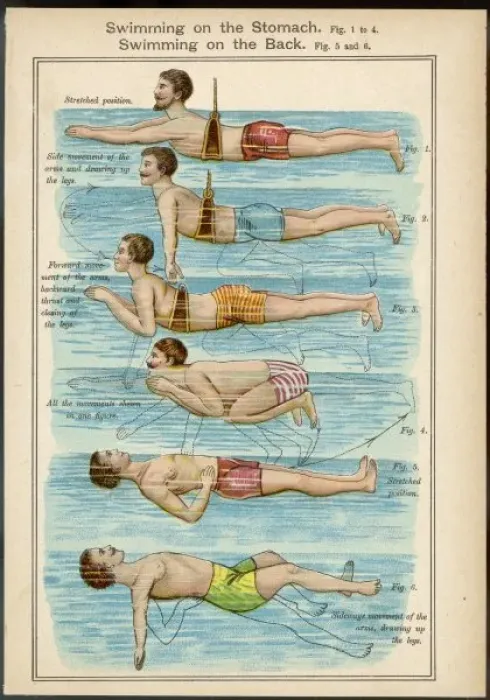 Framed Print : Learning to Swim 1898 Framed Print : Learning to Swim 1898