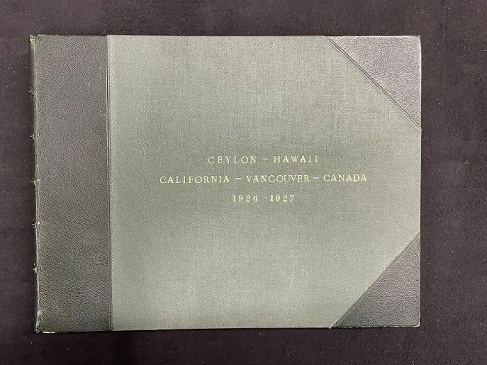 Framed Print : Leather bound photo album, Canadian Pacific Framed Print : Leather bound photo album, Canadian Pacific