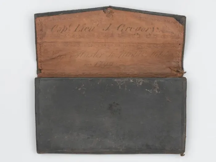 Framed Print : Leather paymaster?s wallet, 1799 Framed Print : Leather paymaster?s wallet, 1799
