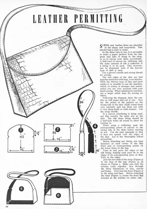 Framed Print : Leather permitting, 1944 - making a bag Framed Print : Leather permitting, 1944 - making a bag