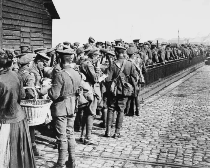 Framed Print : Leaving Boulogne 1917 Framed Print : Leaving Boulogne 1917