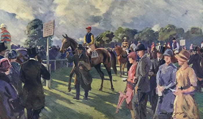 Framed Print : Leaving the Paddock, off to the post for the Derby Framed Print : Leaving the Paddock, off to the post for the Derby