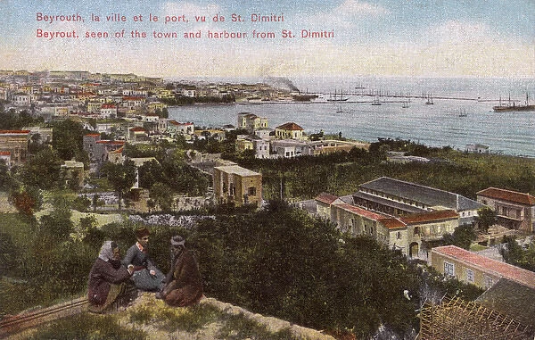 Lebanon, Beirut - The Town and the Port from St. Dimitri