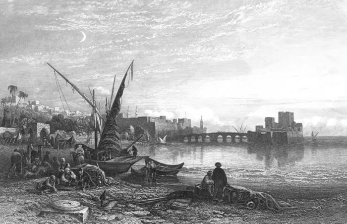 Framed Print : Lebanon / Sidon C1835 Framed Print : Lebanon / Sidon C1835
