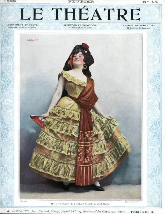 Framed Print : Leblanc As Carmen - 1899 Framed Print : Leblanc As Carmen - 1899