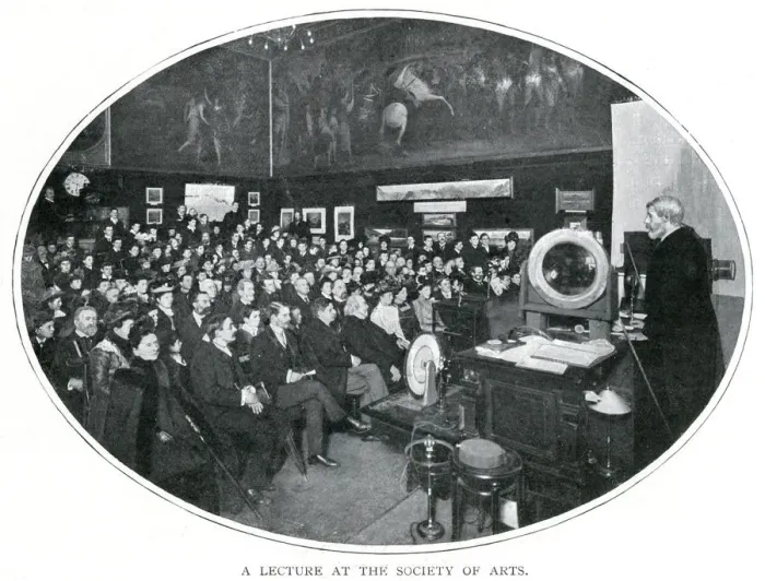 Framed Print : Lecture at the Society of Arts 1900 Framed Print : Lecture at the Society of Arts 1900