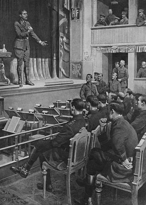 Framed Print : Lectures at the Front, WW1 Framed Print : Lectures at the Front, WW1