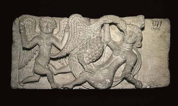 Leda and Swan, fragment of sculpture from Anhas