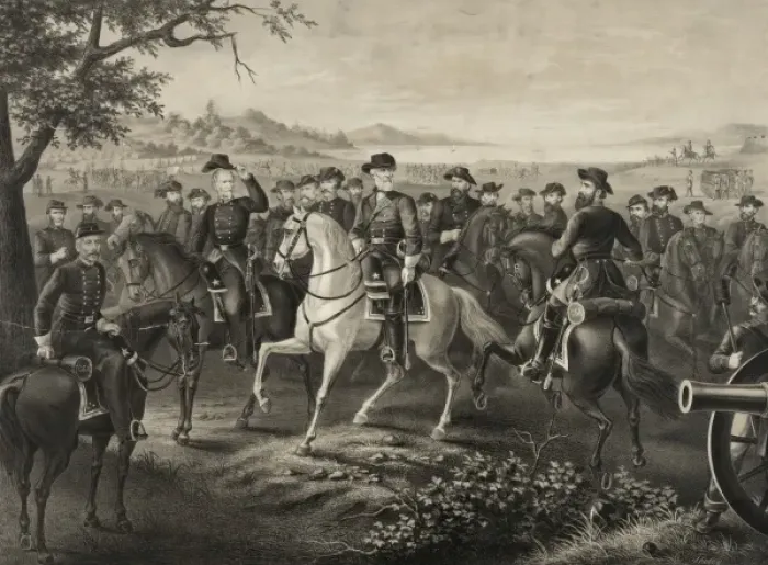 Framed Print : Lee and his generals Framed Print : Lee and his generals