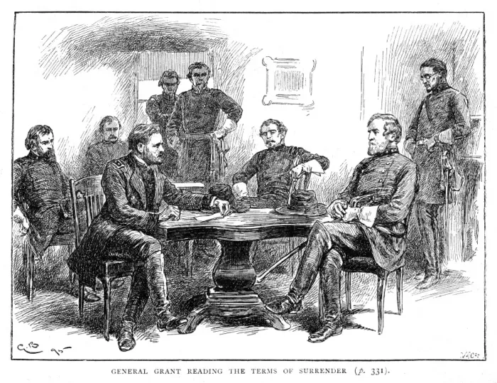 Framed Print : Lee Surrenders to Grant Framed Print : Lee Surrenders to Grant