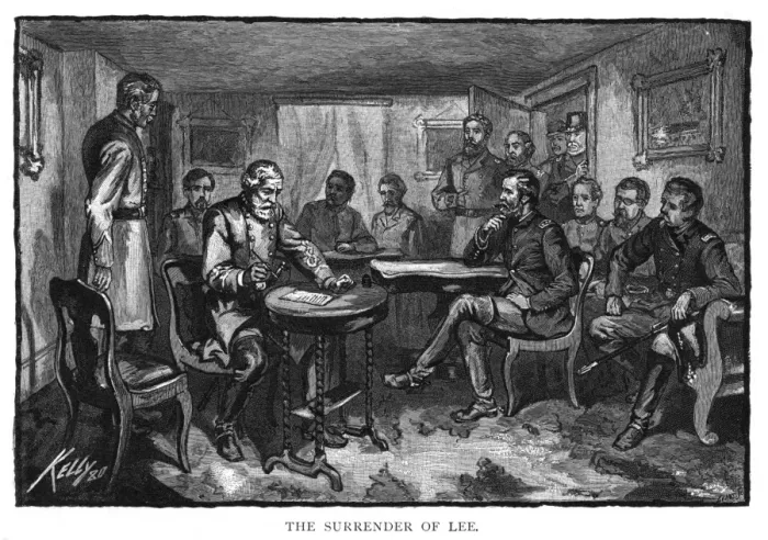 Framed Print : Lee Surrenders to Grant Framed Print : Lee Surrenders to Grant