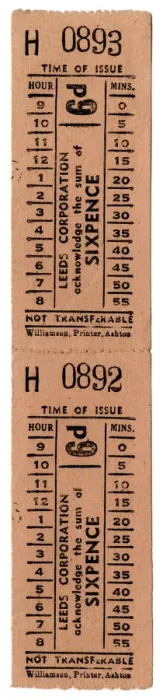 Framed Print : LEEDS BUS TICKET Framed Print : LEEDS BUS TICKET