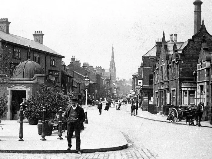 Framed Print : Leek Derby Street early 1900s Framed Print : Leek Derby Street early 1900s