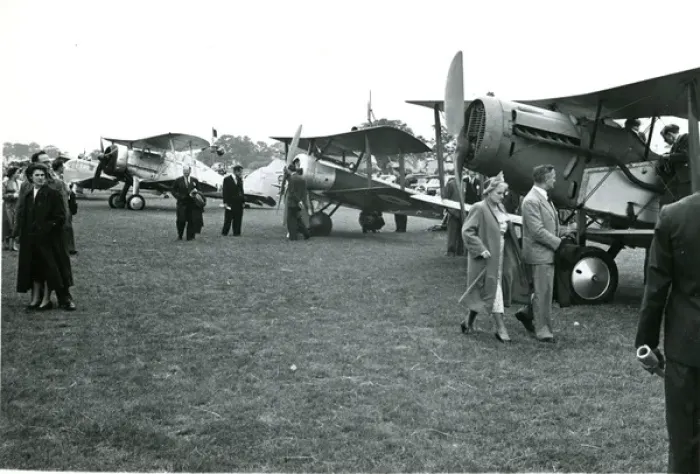 Framed Print : From left: Gloster Gladiator, Sopwith Pup and Bristol Fi? Framed Print : From left: Gloster Gladiator, Sopwith Pup and Bristol Fi?