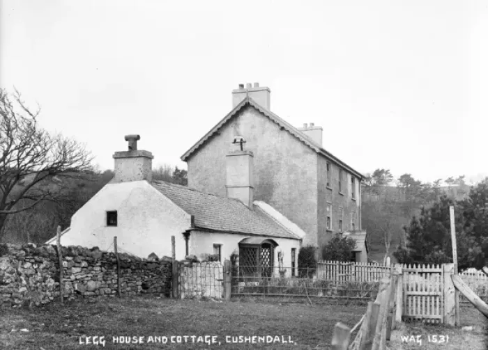 Framed Print : Legg House and Cottage, Cushendall Framed Print : Legg House and Cottage, Cushendall